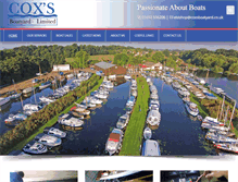 Tablet Screenshot of coxsboatyard.co.uk